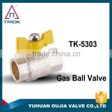 CE approved forged dn15 brass gas ball valve female and male foe gas and water nickel plating BSP thread with ISO cetificate