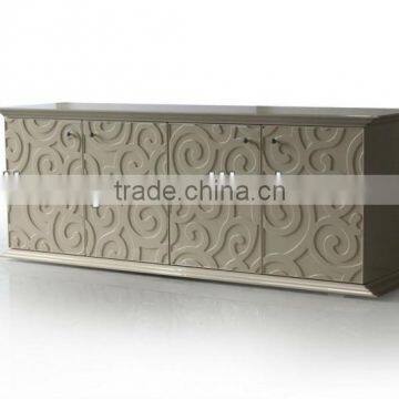 Post-modern solid wood 4 doors long cabinet (LS-555)