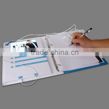 Artificial Handmade 7inch Lcd Video Ring Binder ,video Folder With Lcd ,custom Video Brochure photo-3