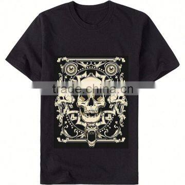 100% cotton fashion t shirt animals design skeleton logo design t-shirt men customized t shirt