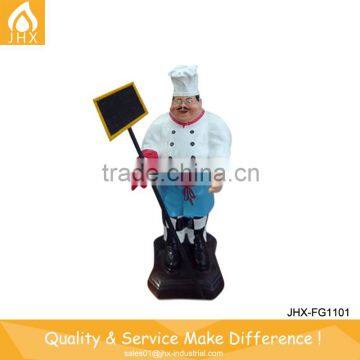 Polyresin Resin Famous Hotel Chefs Sculpture For Restaurant