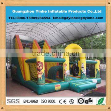 2014 new design playground slides outdoor children inflatable playground for sale