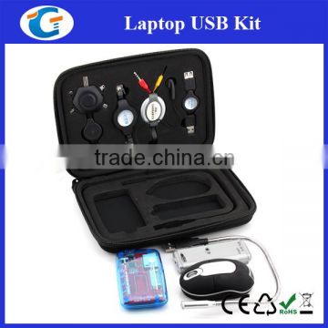 Multifunctional Compuer Accessories USB Portable Travel Set