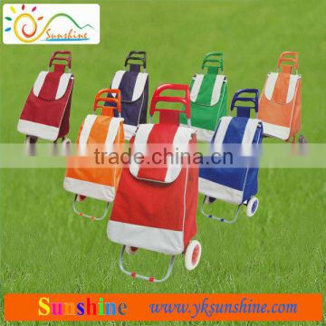 High quality folding shopping cart with fabric bag