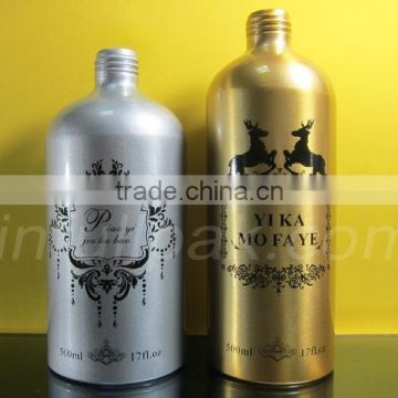 500ml Golden Aluminum Shampoo Bottle