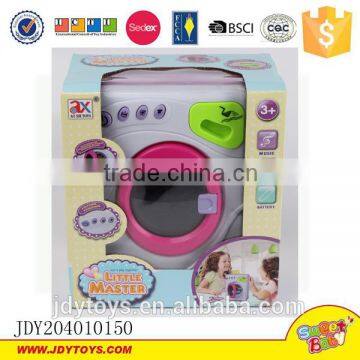 Children home appliance set mini washing machine with light and music electric plastic washing machine toys