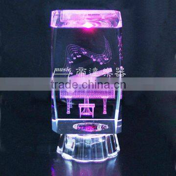 3D Crystal Laser Engraving Gifts,Fashion Crystal Music note gifts