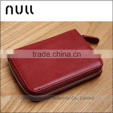 Portable High Quality Custom Leather Zipper Coin Purse