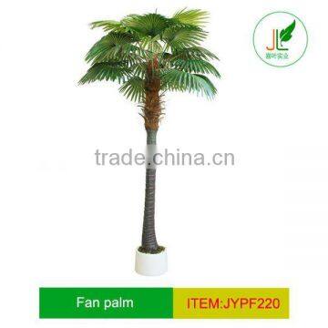 Single trunk of fan palm leaves plastic trunk palm tree