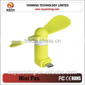 USB Mini Cooling Fan Handheld Mini Air Fan For Iphone/Samsung/Type-C Mobile Phone