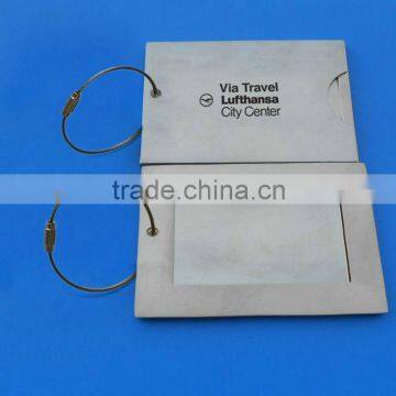 metal suitcase luggage ID tag for travel