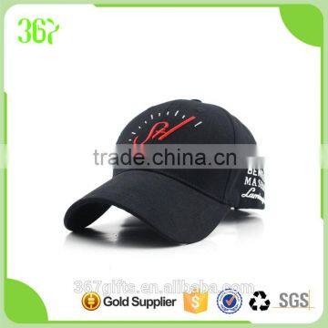 High Quality Custom 100% Cotton Twill Black Baseball Cap Wholesale