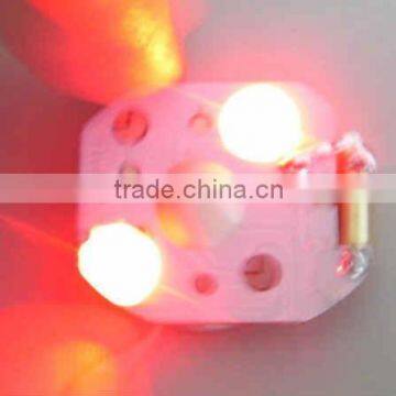 flashing clothes PVC patch with lights/red LED light