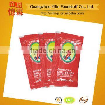 6g good quality branded fresh red sriracha hot chili sauce