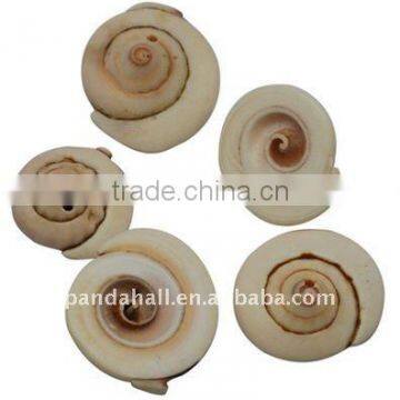 Spiral Shell Beads, Dyed, PeachPuff, about 15~21x6~8mm, hole: 2mm, about 200pcs/500g(BSHE-S089)