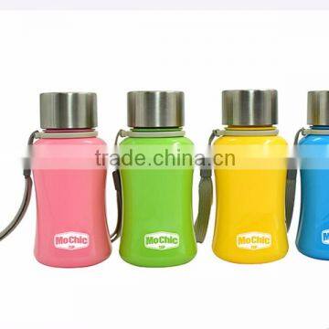 Mochic custom 275ml plastic water bottle for kids / cute and colorful milk jug for travel