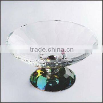 Clear Glass Compote dry fruit tray dinner plate