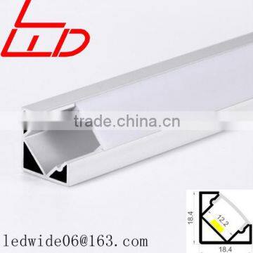 China manufacturers,triangle corner led aluminum extrusion profile for cabinetry