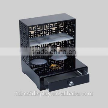 handmade black acrylic consumable box,acrylic hotel amenities with soap dish