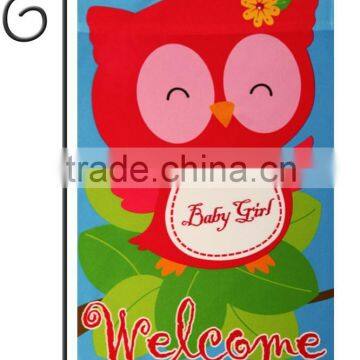 baby girl owl Garden flag