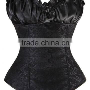 2016 cheap waist training corsets black rubber waist corset