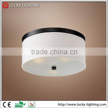 white textured linen frosted glass metal cheap ceiling lamp fixture modern led ceiling lamp