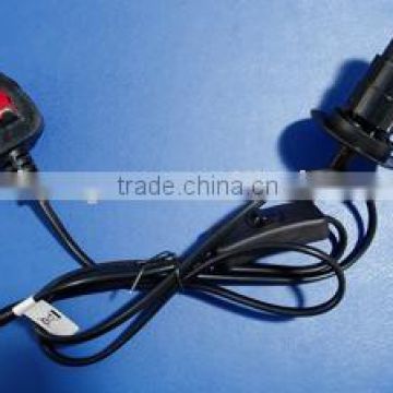 UK standard BS approval Salt lamp power cord for UK market