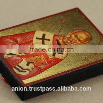 Greek & Russian Orthodox Wooden Icon. St. Nicolas. Big Size photo-5