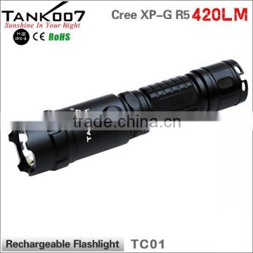 high intensity rechargeable led flashlight Tank007 TC01