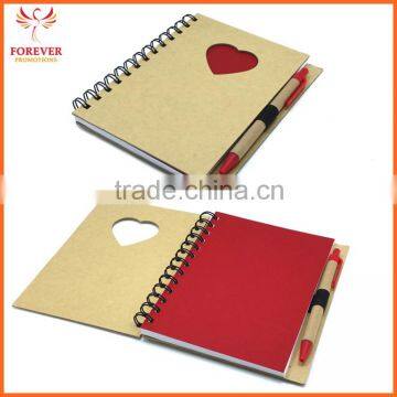 Hot Selling Eco Notebook 70Sheets White Paper Custom Logo Notebook With Spiral Binding