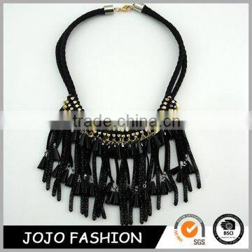 Black Tassel Design Jewelry Statement Choker Necklace