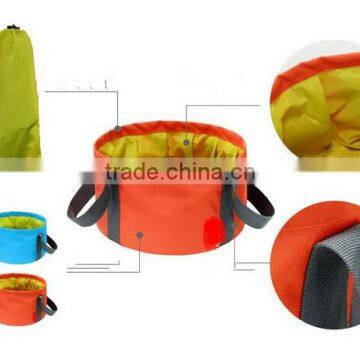 Outdoor camping hiking travel foldable wash basin washing bag footbath new