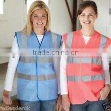 China Supplier pink safety vest with pockets