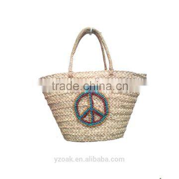 Popular style embroidery beach straw bag in fair for lady