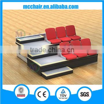 2015 fixed seat retractable bleacher seating grandstand telescopic seating system