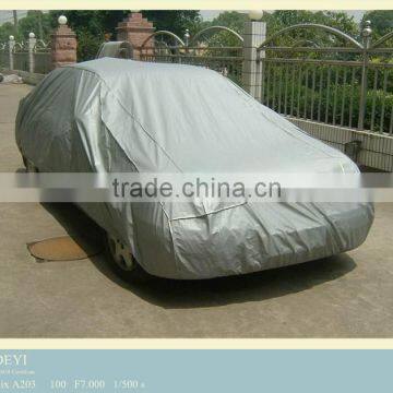 100% polyester taffeta fabric uv resistant car cover with silver coated wholesale