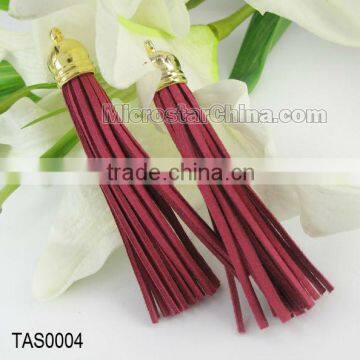 Korea top grade tassel, Korea suede, about 70*12.3mm, mixed color