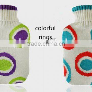 PVC hot water bottle classic big with knitted cover 1800ml