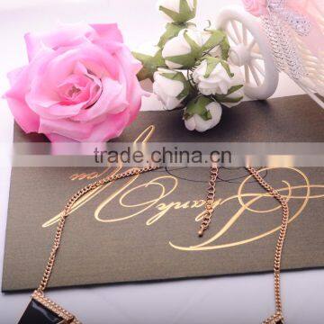 <<<2016 New Design Fashion Women European Style Gold Plated Chain Black Triangle Pendant Necklace Jewelry/