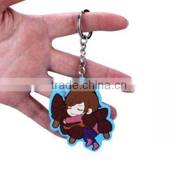 oem design soft silicone mini ballet shoe key chain