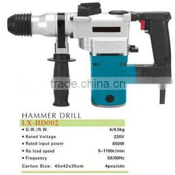 38mm 850W electric hammer/rotary hammer HD002 /hammer drill 850W