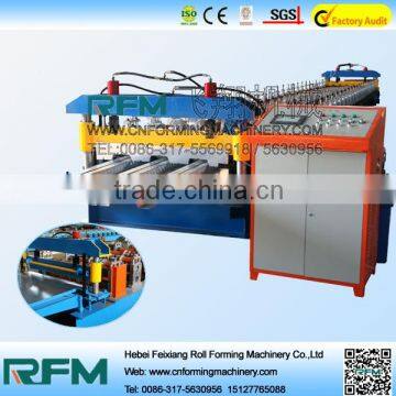 Floor deck roll forming machine, steel floor decking profile production line