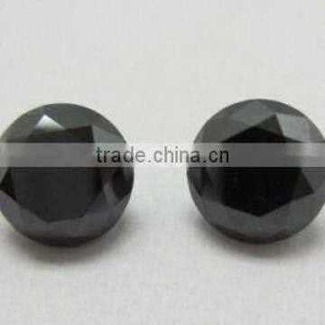 Natural round cut black Color loose diamond Indian manufacturer