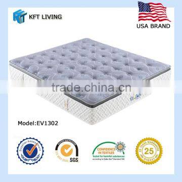 Sleep well hotel bedroom Memory foam pocketed spring mattress EV1302