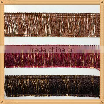 Fashion brush chainette fringe with trim for pillow