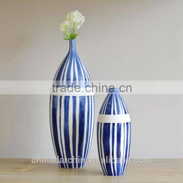 Chinese blue porcelain flower vase home decor pieces                        
                                                Quality Choice