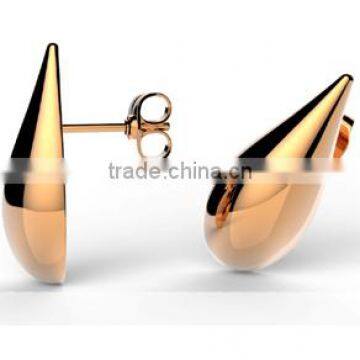 Rose gold 925 silver earrings Stainless steel earrings fashion design drops for woman