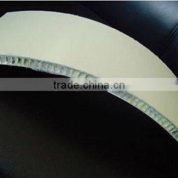 Curved aluminum honeycomb panel