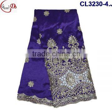 CL3230 African Designer Elegant George Lace Embroidery Nigeria George for Making Fashion Dress Material photo-4