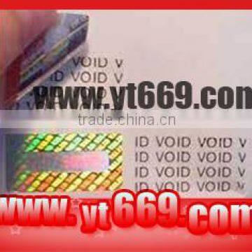 Adhesive tamper proof warranty security void seal hologram sticker